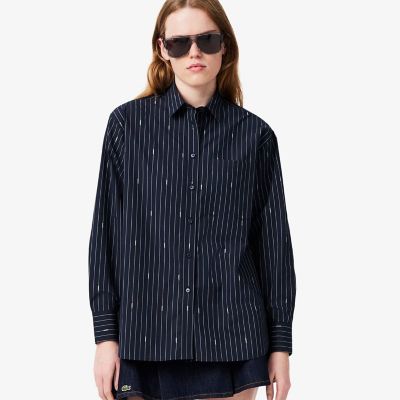 ブランドネームストライプポプリンシャツ | LACOSTE/ラコステ | 三越