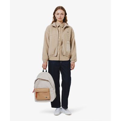 【ベージュ】リボンディテール ストレッチロングスリーブシャツ LACOSTE（ラコステ） ブラウス シャツ リボンディテール ストレッチ