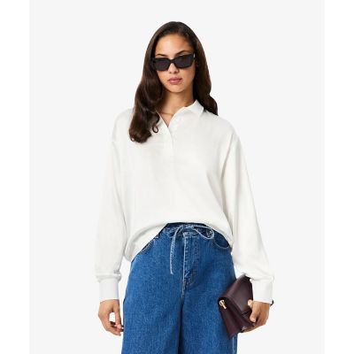 ＜LACOSTE＞オーバーサイズサテンポロシャツ
