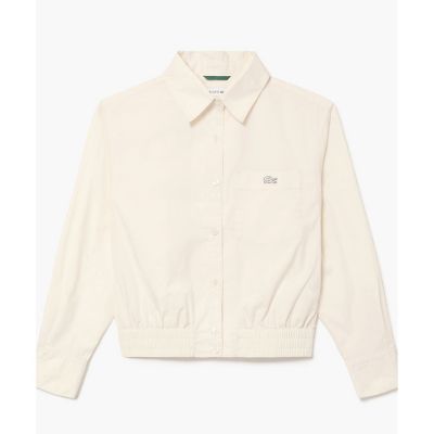 クロップド丈　ウエストシャーリングシャツ　ショートブルゾン