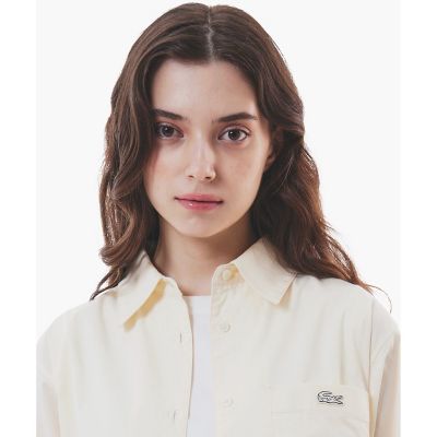 クロップド丈　ウエストシャーリングシャツ　ショートブルゾン