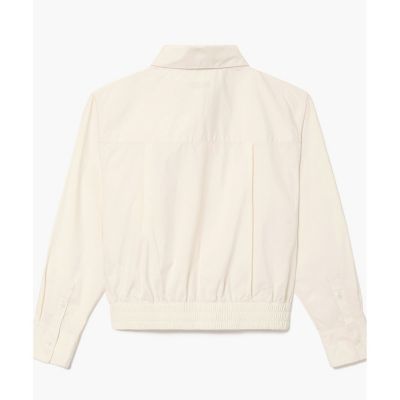 クロップド丈　ウエストシャーリングシャツ　ショートブルゾン