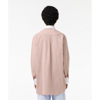 ストライプクレリックシャツ