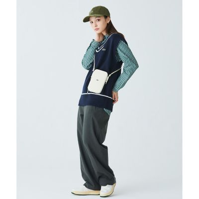 マルチストライプバンドカラーシャツ　／　ストライプシャツ