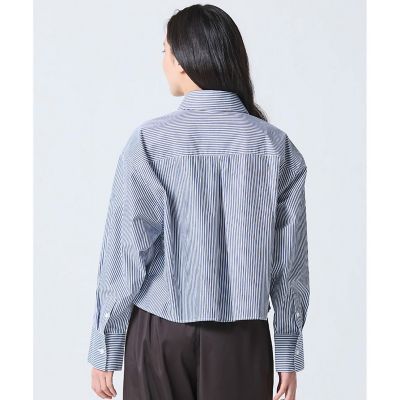 ダブルポケット クロップド丈 ストライプシャツ | LACOSTE/ラコステ
