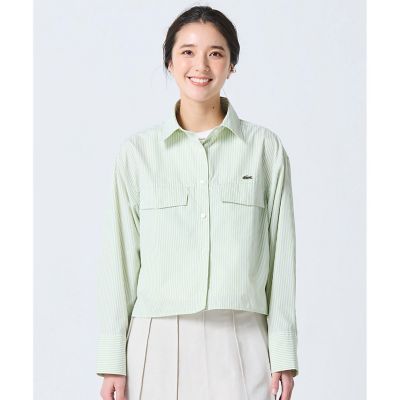 ダブルポケット クロップド丈 ストライプシャツ | LACOSTE/ラコステ