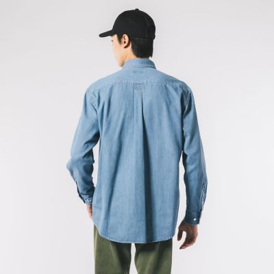 アシンメトリーモノグラムデニムシャツ
