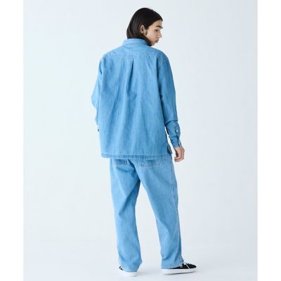 コットンリネンデニムシャツジャケット