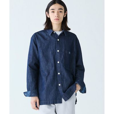 コットンリネンデニムシャツジャケット