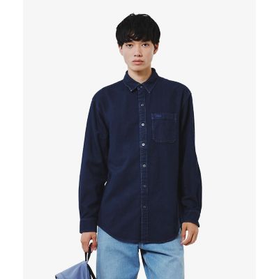 LACOSTE/ラコステ ウォッシュドヘリンボーンネルシャツ ダークネイビー トップス【三越伊勢丹/公式】