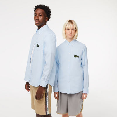 ＜LACOSTE＞チョークストライプリラックスフィットボタンダウンシャツ