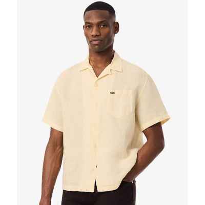 リネンオープンカラーシャツ | LACOSTE/ラコステ | 三越伊勢丹