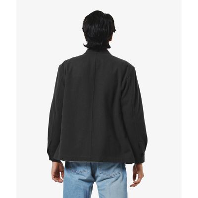 ウールブレンドメルトン スタンドカラーシャツブルゾン | LACOSTE