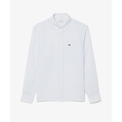 Lacoste ベージュ系 ストライプ 長袖シャツ 綿100% トップス Lacoste 