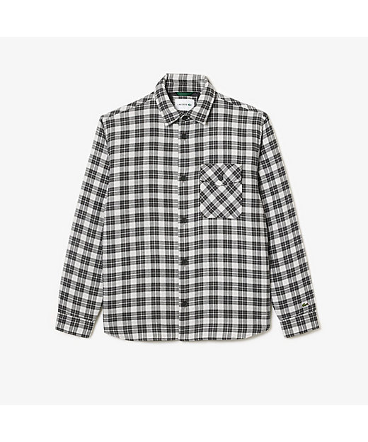 オーバーサイズバックステッチチェックネルシャツ | LACOSTE オーバーサイズバックステッチチェックネルシャツ | LACOSTE