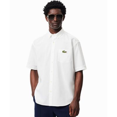 LACOSTE/ラコステ ウォッシュドオックスフォード半袖ボタンダウンシャツ