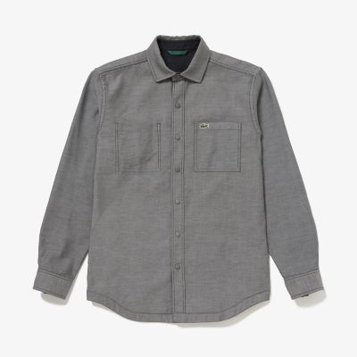 ダンガリー×ソリッドツイルのリバーシブルシャツ | LACOSTE