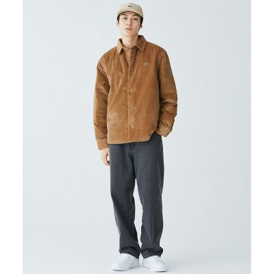 ラコステ LACOSTE コーデュロイパフジャケット（ブラック）