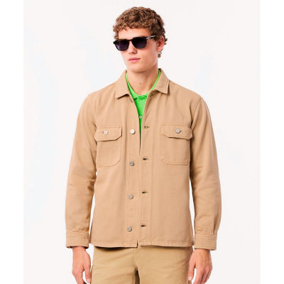 【SALE】LACOSTE/ラコステ オーガニックコットン ヘビーオンス ガーメントダイ ヴィンテージデニムシャツ ベージュ トップス【三越伊勢丹/公式】