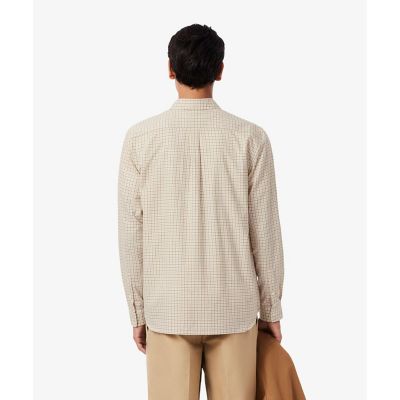 【ベージュ】オーガニックコットンフランネルチェックシャツ オーガニックコットンフランネルチェックシャツ | LACOSTE/ラコステ