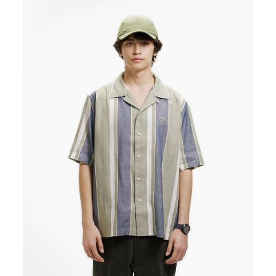 リネンブレンドオープンカラーシャツ | LACOSTE/ラコステ | 三越伊勢丹 