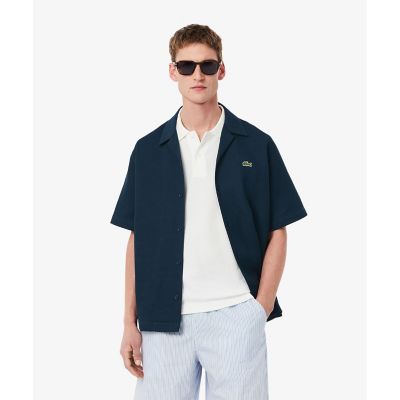 ＜LACOSTE＞ワッフルニットオープンカラーシャツ