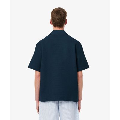 ワッフルニットオープンカラーシャツ | LACOSTE/ラコステ | 三越伊勢丹