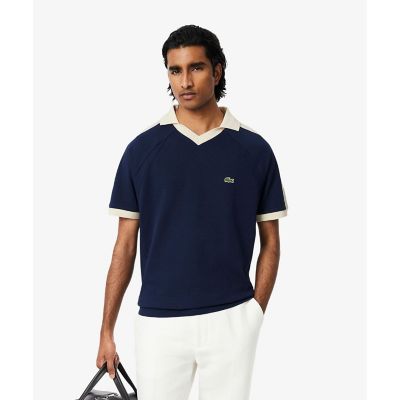 ＜LACOSTE＞メッシュショルダーオープンネックシャツ