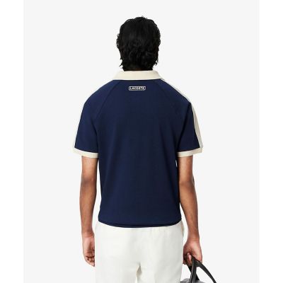 メッシュショルダーオープンネックシャツ