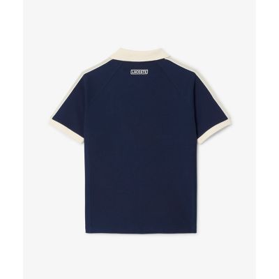 メッシュショルダーオープンネックシャツ
