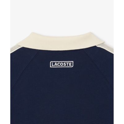 メッシュショルダーオープンネックシャツ