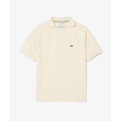メッシュショルダーオープンネックシャツ