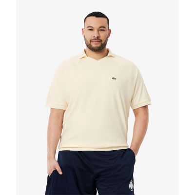メッシュショルダーオープンネックシャツ
