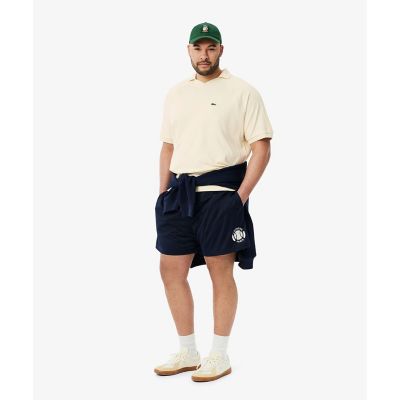 メッシュショルダーオープンネックシャツ