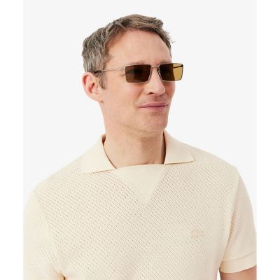 【ライトベージュ】【一部店舗限定】メッシュニットポロシャツ BEAMS（ビームス）メッシュ ニット ポロシャツ（トップス ニット