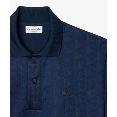 希少　ラコステ　モノグラム　ジャカード　ポロシャツ　ネイビー　US Sサイズ モノグラムジャカードポロシャツ | LACOSTE/ラコステ | 三越伊勢丹