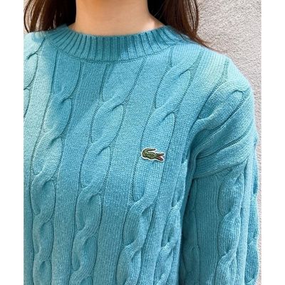 ビッグケーブルニットドレス　／ウールニットワンピース