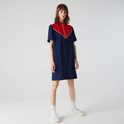 ＜LACOSTE＞カラーブロックポロドレス