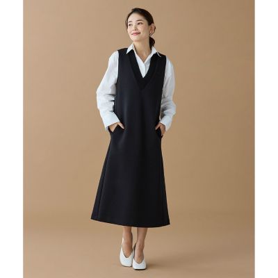 ダンボールジャージニット ジャンパードレス ／ ジャンパースカート