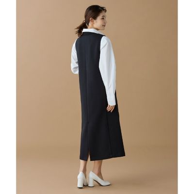 ラコステ（LACOSTE）/ダンボールジャージニット ジャンパードレス / ジャンパースカート ダンボールジャージニット ジャンパードレス ／ ジャンパースカート