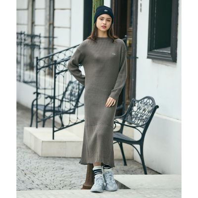 ローウエストリブニットドレス ／ フレアワンピース | LACOSTE