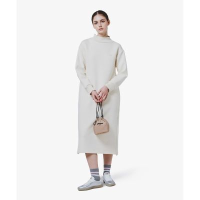 LACOSTE/ラコステ ダンボールニットドレス/ハイネックワンピース オフホワイト ワンピース・ドレス【三越伊勢丹/公式】
