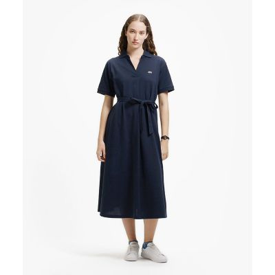 ＜LACOSTE＞スキッパーネックポロドレス　／　マキシ丈フレアワンピース