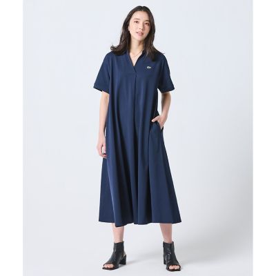 スキッパーネックポロドレス ／ マキシ丈フレアワンピース | LACOSTE