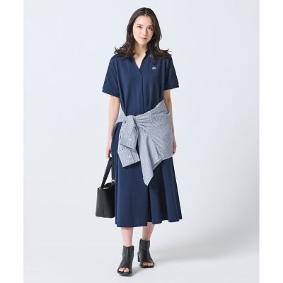 スキッパーネックポロドレス ／ マキシ丈フレアワンピース | LACOSTE