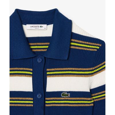 ポロカラーリブニットボーダーシャツドレス | LACOSTE/ラコステ