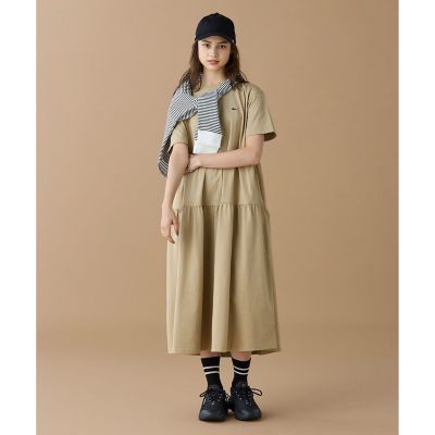 ティアード切り替え コットンドレス マキシ丈 ワンピース | LACOSTE
