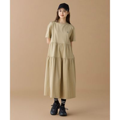 ティアード切り替え コットンドレス マキシ丈 ワンピース | LACOSTE