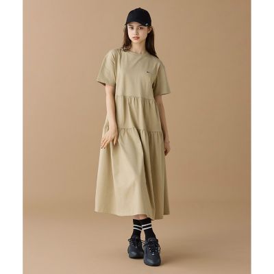 ティアード切り替え コットンドレス マキシ丈 ワンピース | LACOSTE