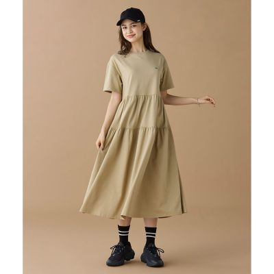 ティアード切り替え コットンドレス マキシ丈 ワンピース | LACOSTE